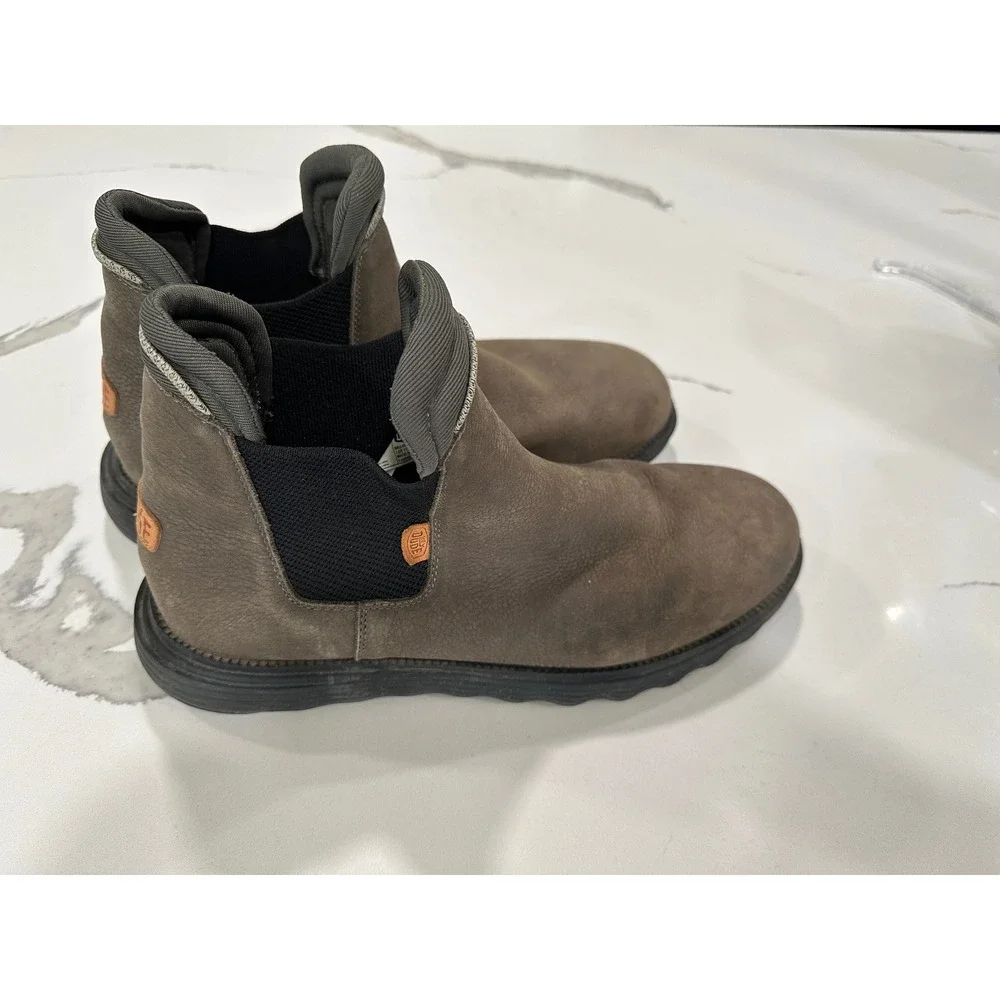 Hey Dude Branson Boot M Craft Leather Brown Chelsea Boots Mens 13